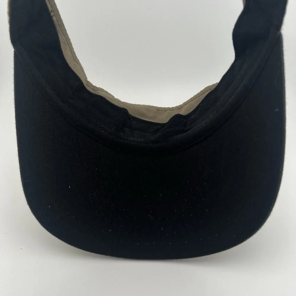Iowa Hawkeyes Script Visor Khaki Black Adjustable NCAA College Hat